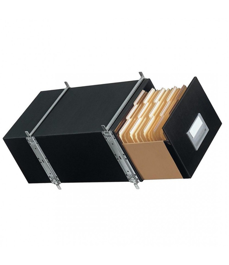 Utility file storage drawer, stackable, legal size, black, 6 / box