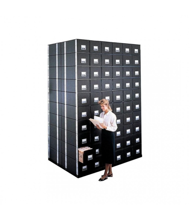 Utility file storage drawer, stackable, legal size, black, 6 / box