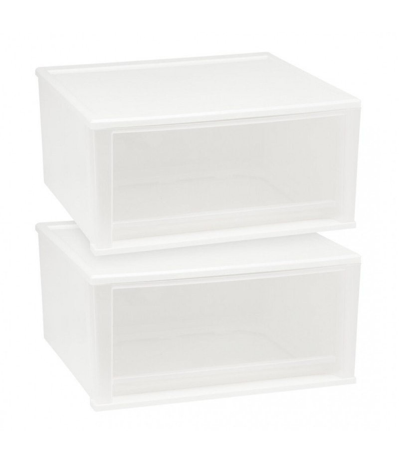 Classic stacking drawer, white, 2 / PK