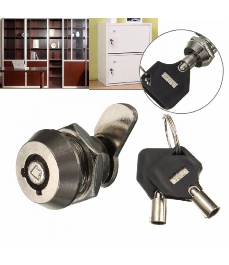 14.5mm Cam Lock Door Cabinet Lock Mailbox Drawer Cupboard Letter Box Locker With 2 Keys