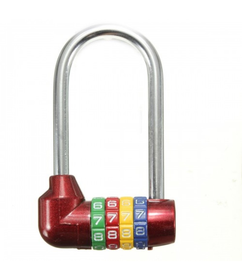 Long 4 Digit Number Code Dial Combination Padlock Security Safety Cabinet Luggage Lock