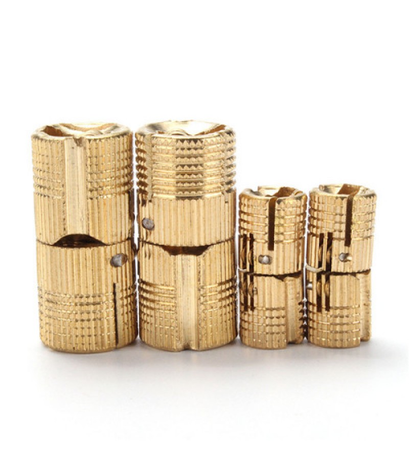 4pcs Round Brass Hinge Invisible Fold Doorway Pages Table Folding Extension