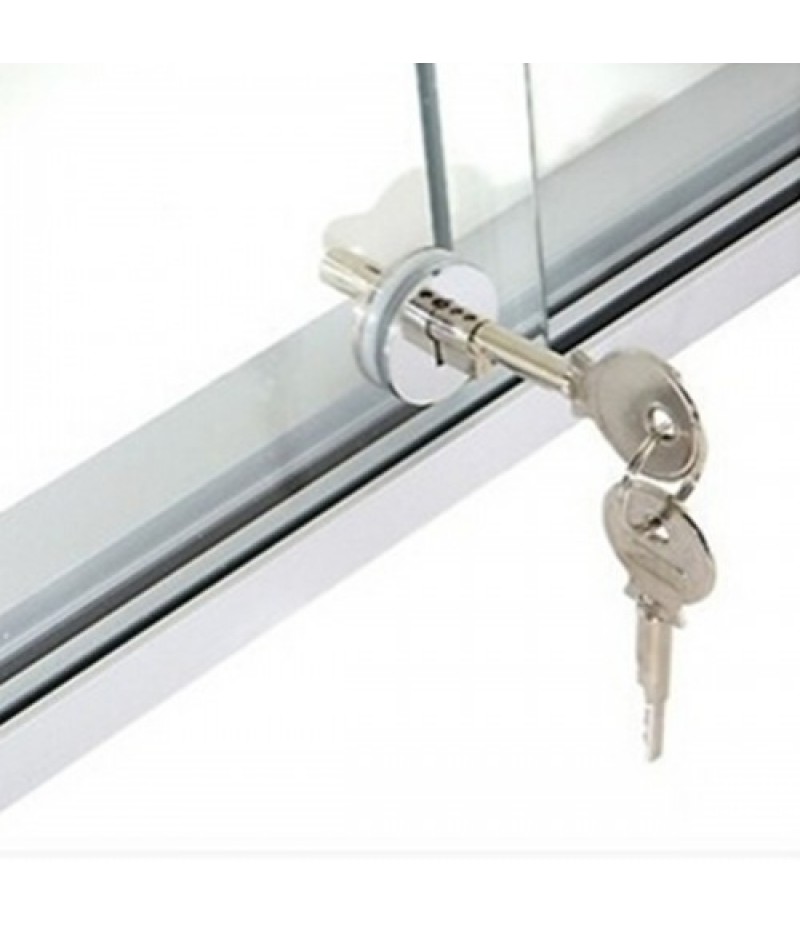 Sliding Glass Cabinet Door Showcase Reptile Vivarium Terrarium Lock w/ 2 Keys