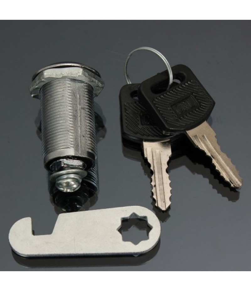 20/25/30mm Cam Lock For Cabinet Toolbox Drawer Enclosure Cupboard Locker with 2 Keys