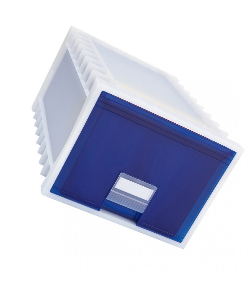 Durable stackable storage drawer, blue/white* 10